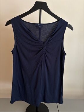GAP Navy Twist-Detail Sleeveless Tank